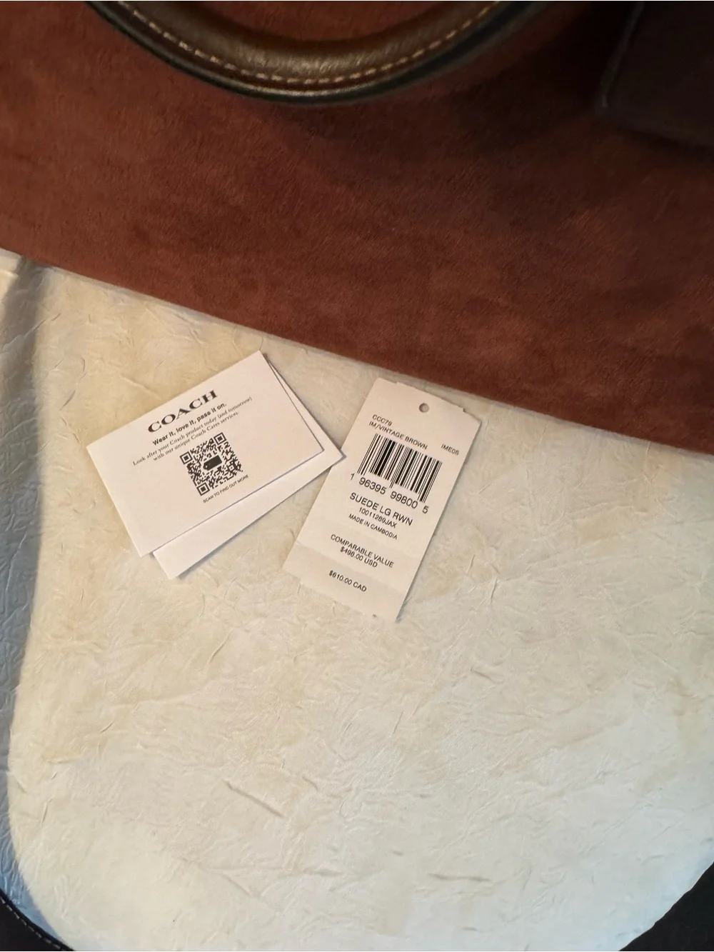 Coach large suede Rowan